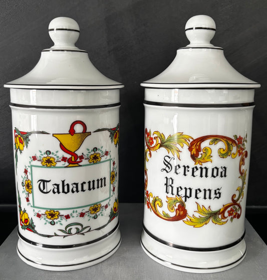 Lot de 2 pots à pharmacie