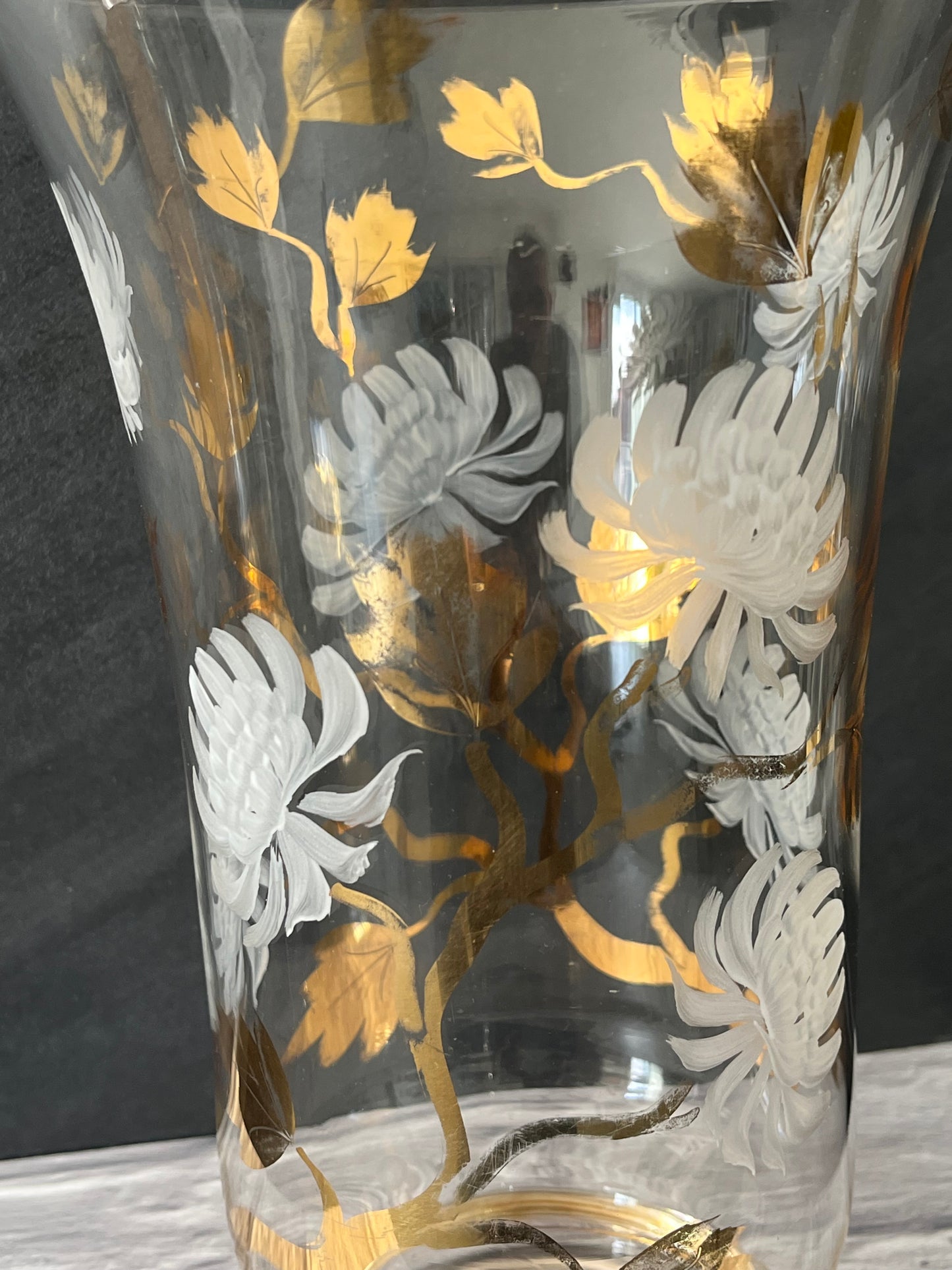 Vase décor fleurs