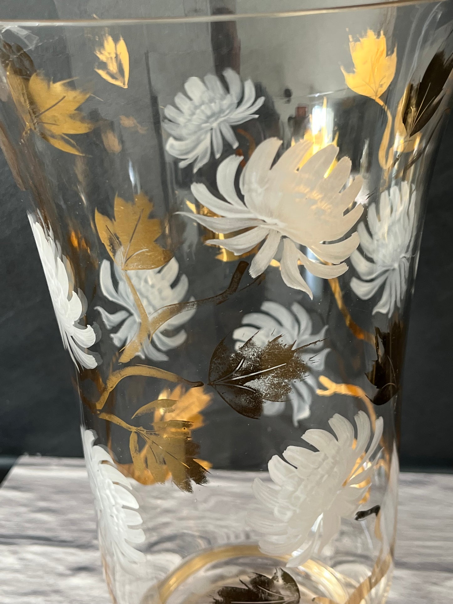 Vase décor fleurs