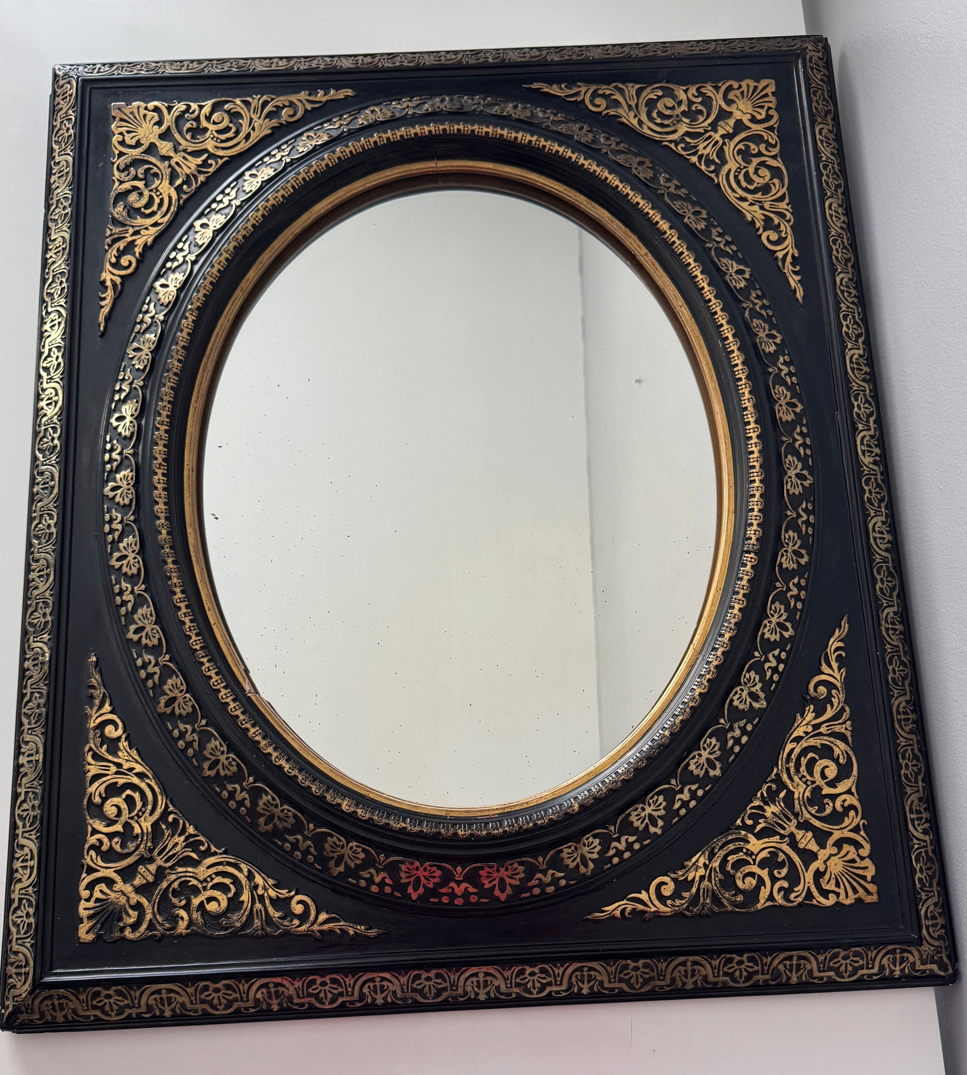 Miroir Ovale style Napoléon III Belles Trouvailles