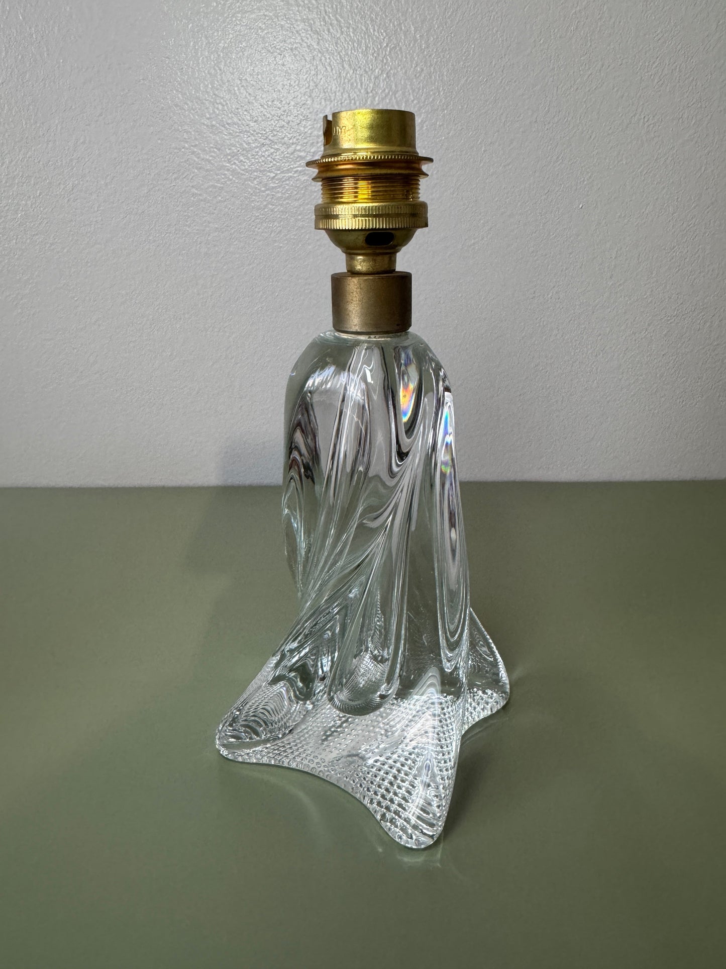 Pied de lampe en verre Belles Trouvailles