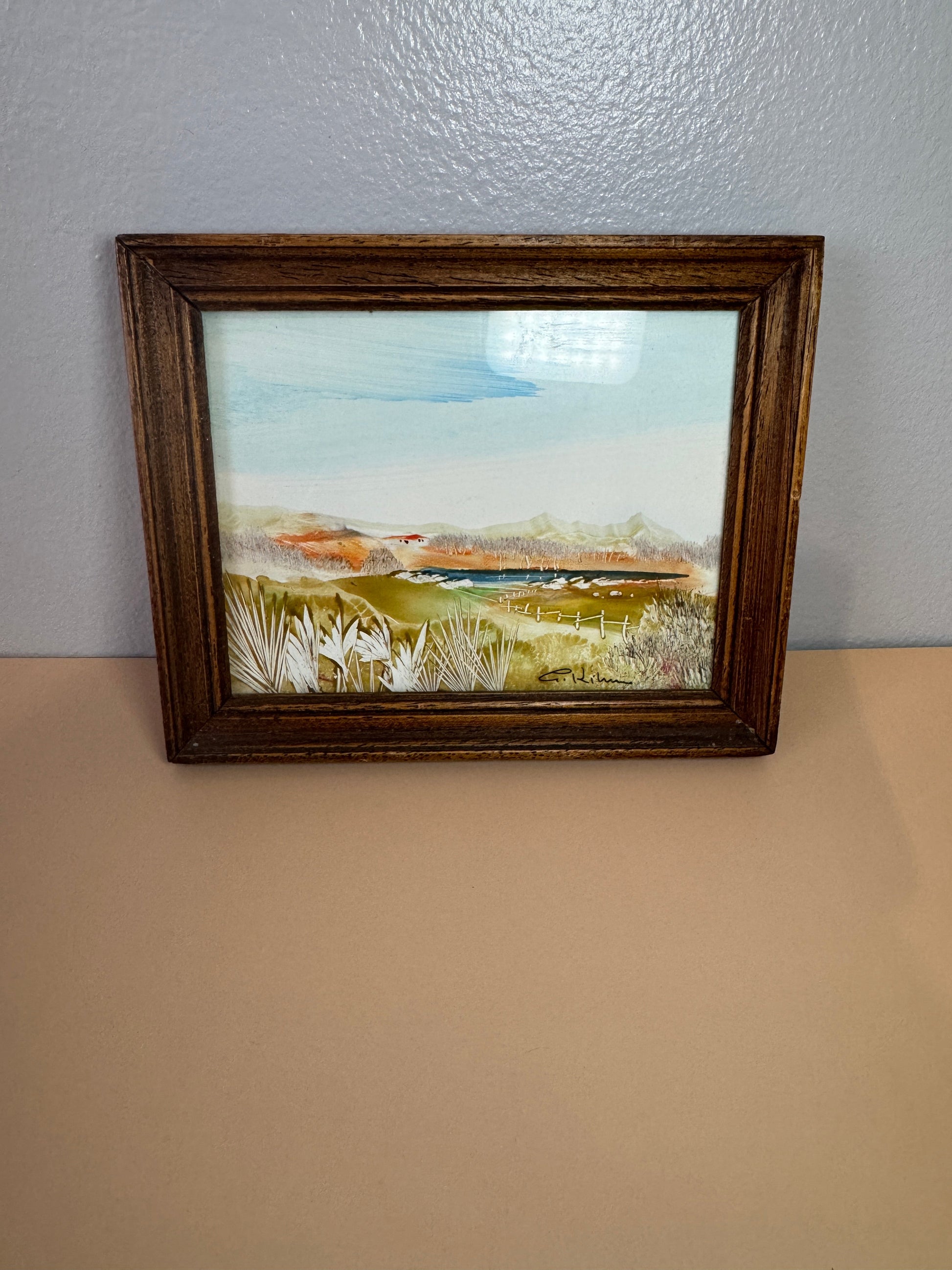 Aquarelle Paysage Georges Kihm Belles Trouvailles