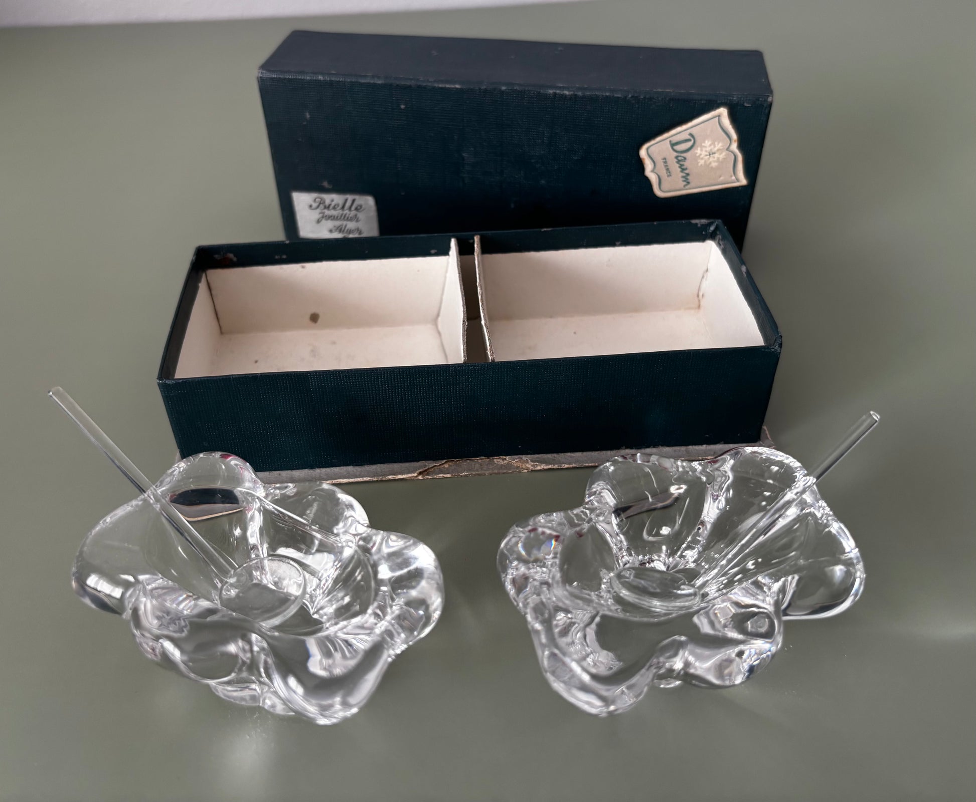 Coffret Salière Poivrière DAUM / BIELLE Belles Trouvailles