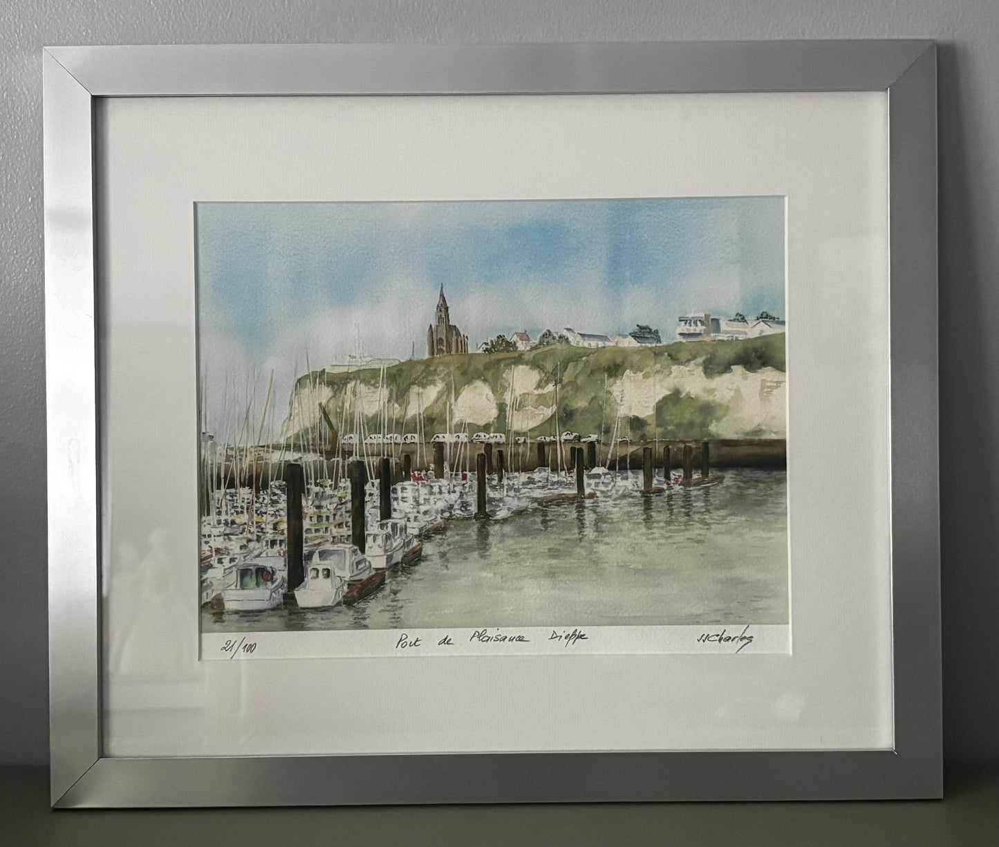 Tableau Port de Dieppe Jean-Jacques Charles