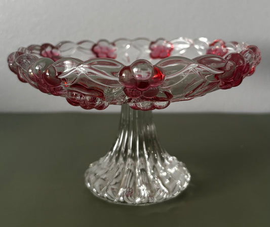 Coupe décorée de fleurs rouges Belles Trouvailles