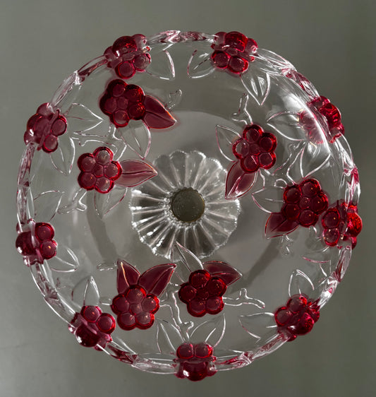 Coupe décorée de fleurs rouges Belles Trouvailles