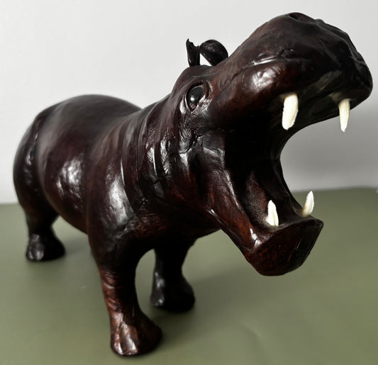 Hippopotame en cuir Belles Trouvailles