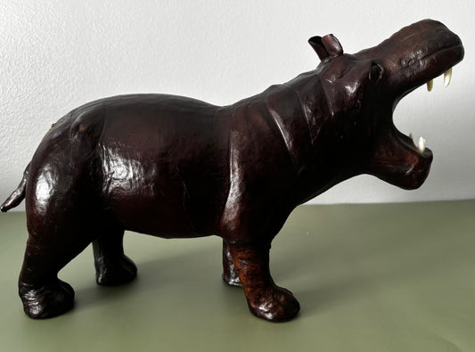Hippopotame en cuir Belles Trouvailles