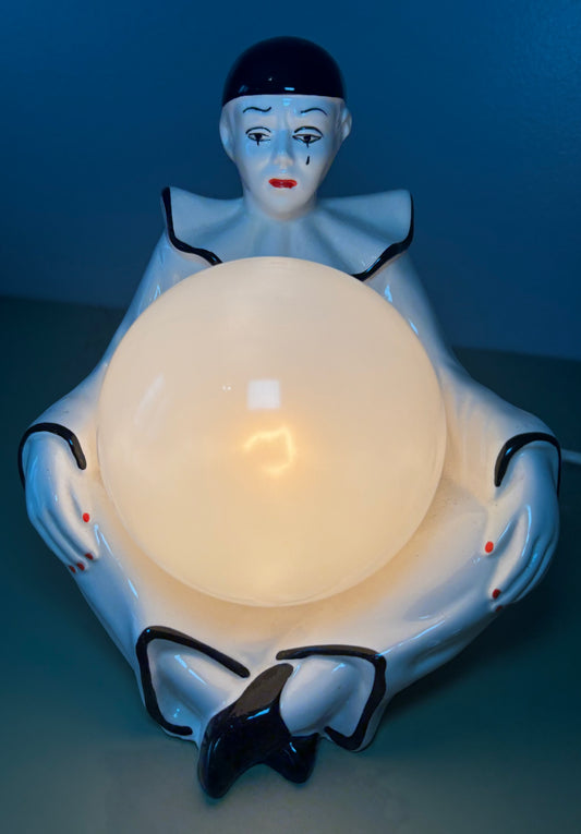 Lampe Pierrot en céramique