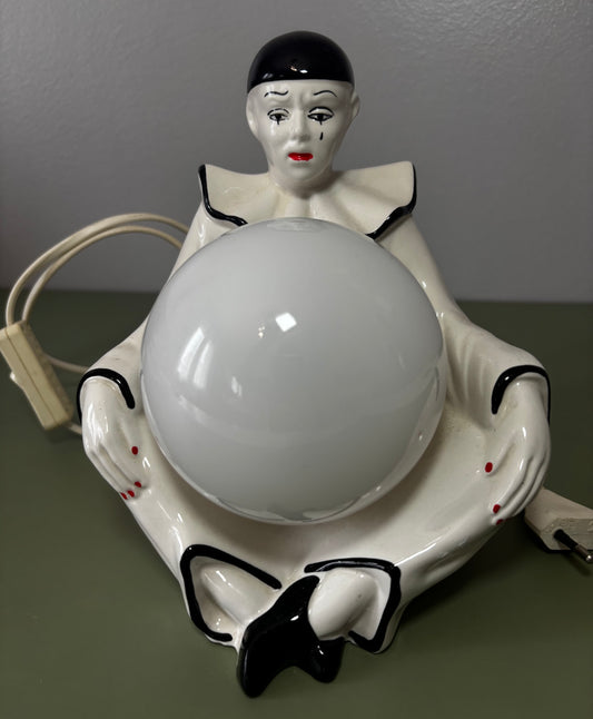 Lampe Pierrot en céramique