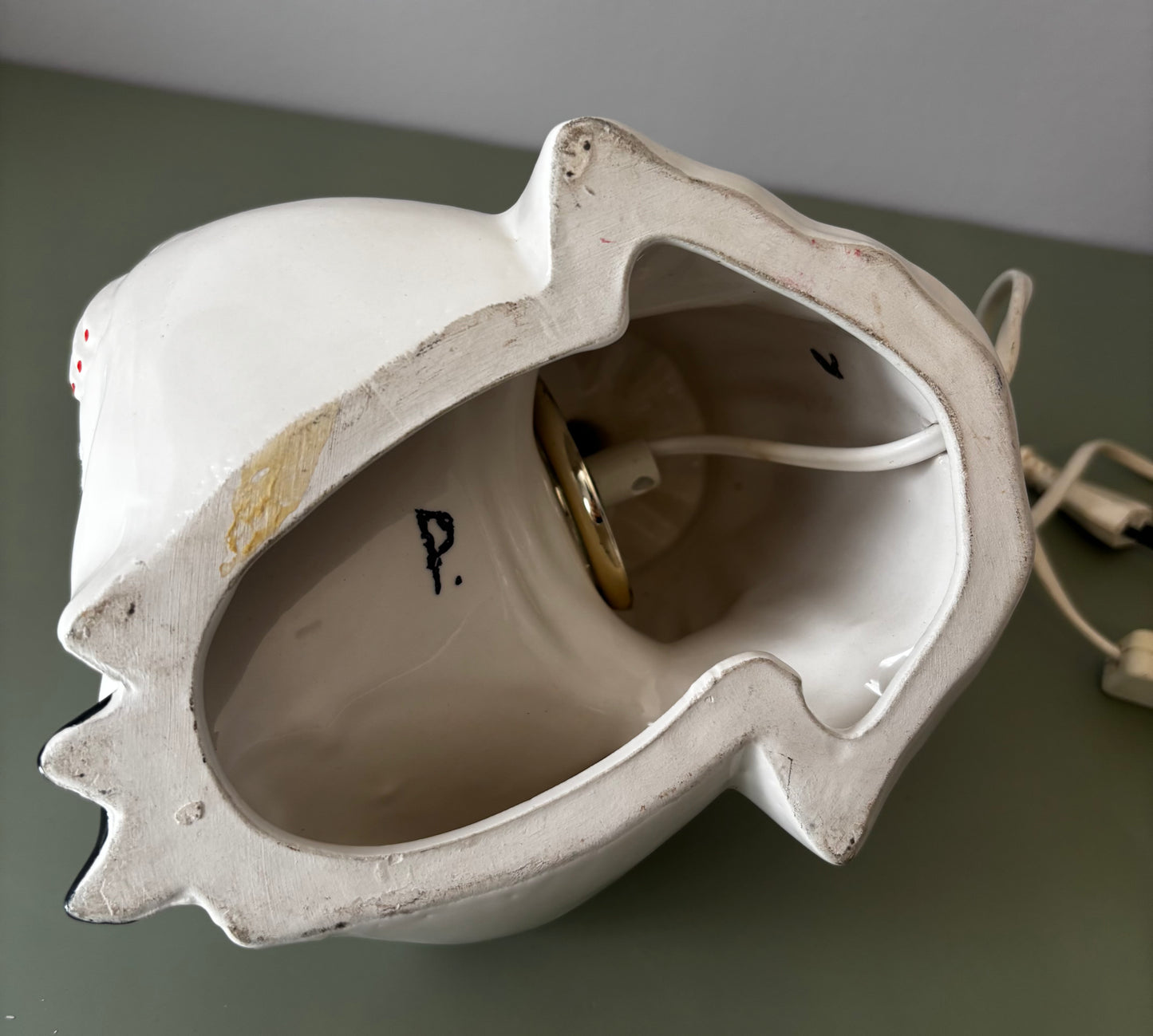 Lampe Pierrot en céramique