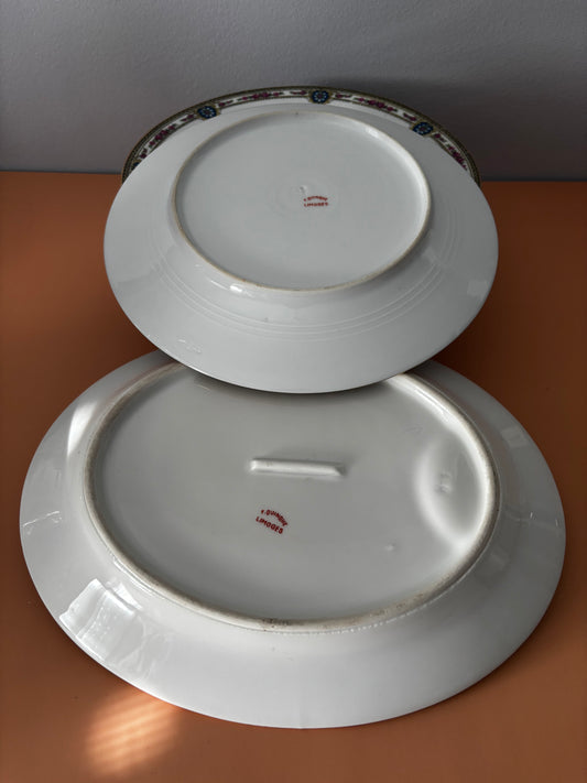 Service de 8 assiettes et 1 plat / Limoges Quinque France