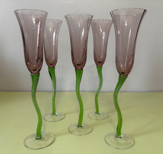Lot de 5 Coupes à Champagne