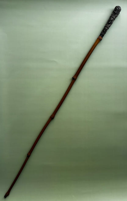 Canne de marche avec pommeau en argent