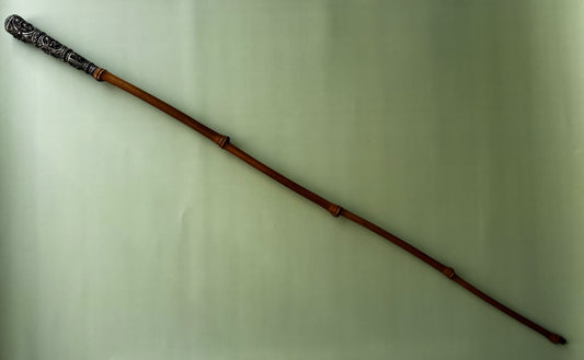 Canne de marche avec pommeau en argent