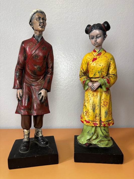 Couple Figurines Asiatiques