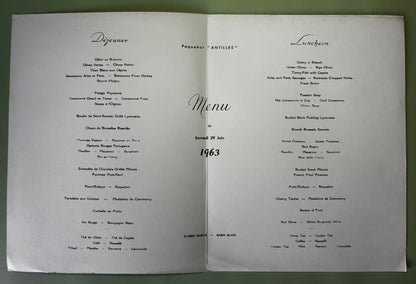 Lot de 4 Menus Compagnie Générale Transatlantique French Line