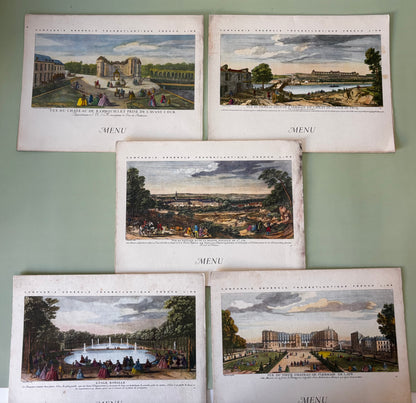Lot de 5 Menus Compagnie Générale Transatlantique