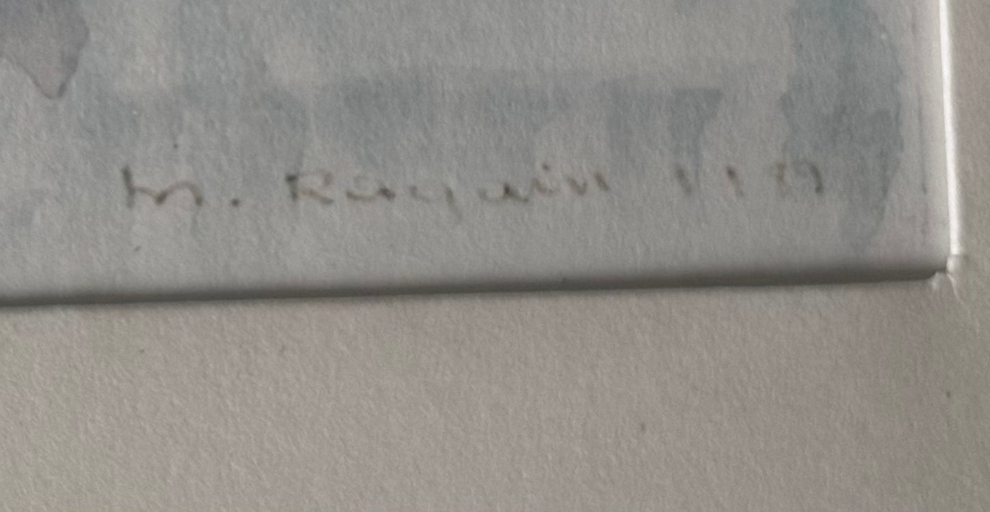 Aquarelle signée Raquin 1989
