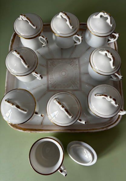Service de pots à crème