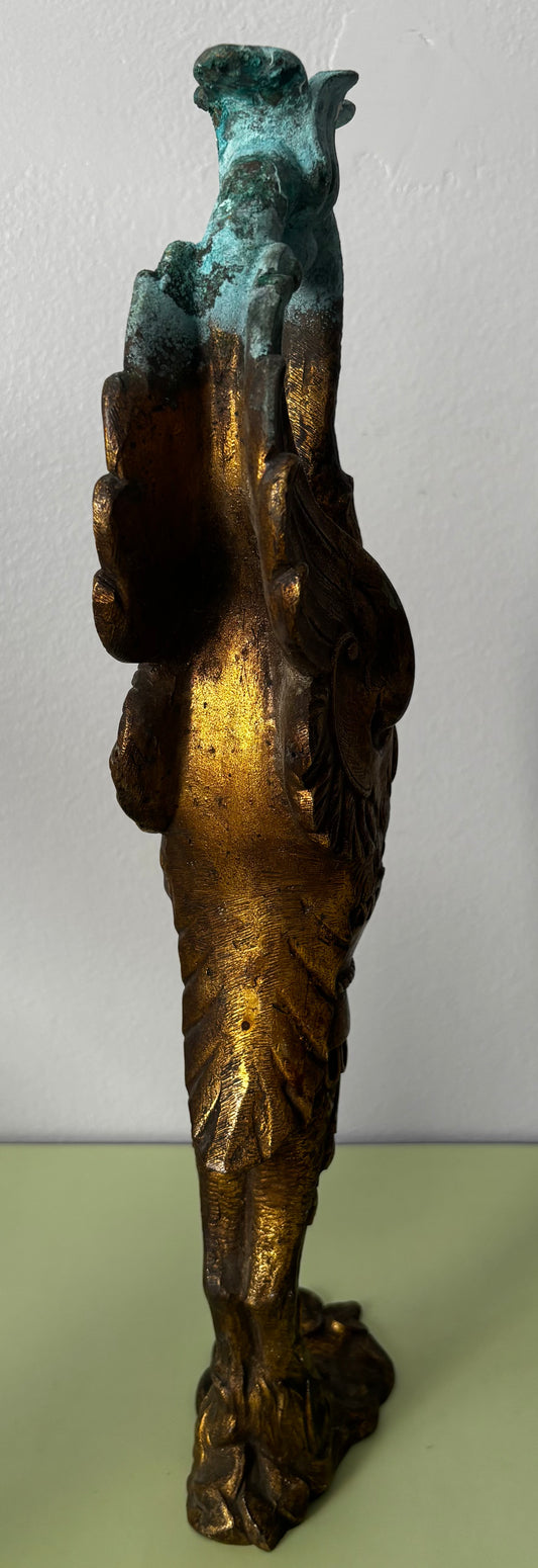 Ancien pied de meuble en bronze