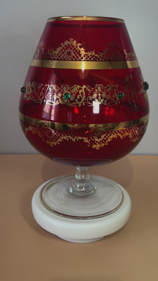 Verre à pied soufflé de Murano