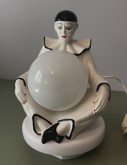 Lampe Pierrot en céramique