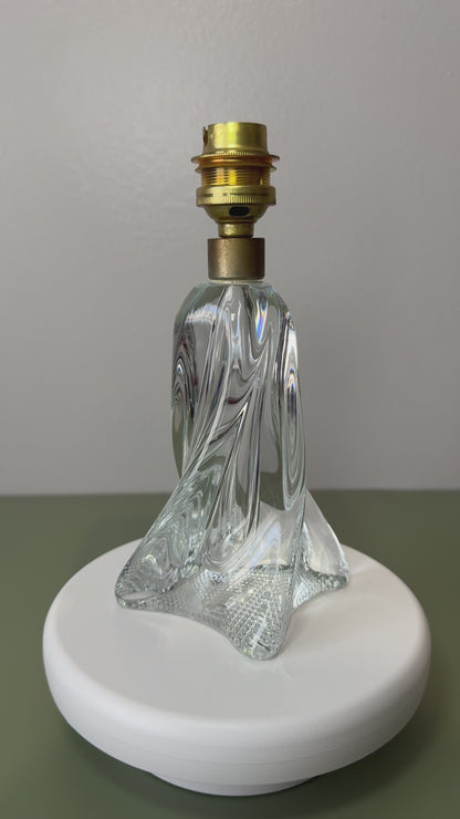 Pied de lampe en verre